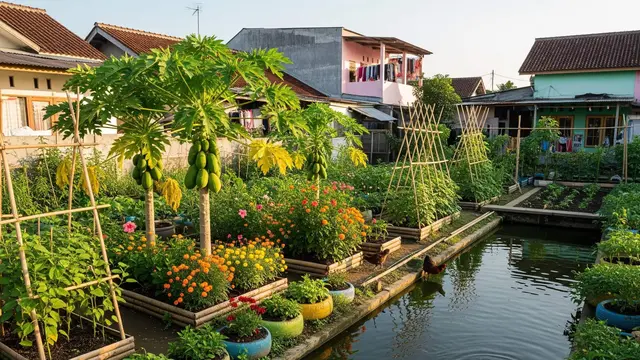 inspirasi kebun produktif warga RT tanpa modal besar
