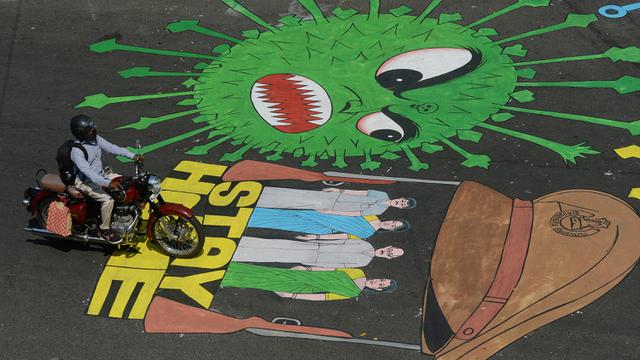 Grafiti Betebaran di Jalan Demi Tingkatkan Kepedulian soal COVId-19