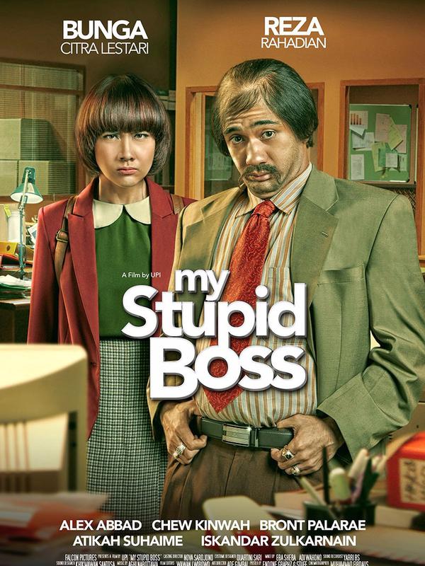 Dalam poster film My Stupid Boss garapan sutradara Upi, Reza Rahadian dan Bunga Citra Lestari tampil berbeda dengan biasanya.