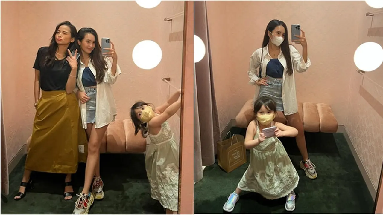6 Potret Akrab Beby Tsabina dan Bridgia Anak Acha Septriasa, Bak Momong Adik