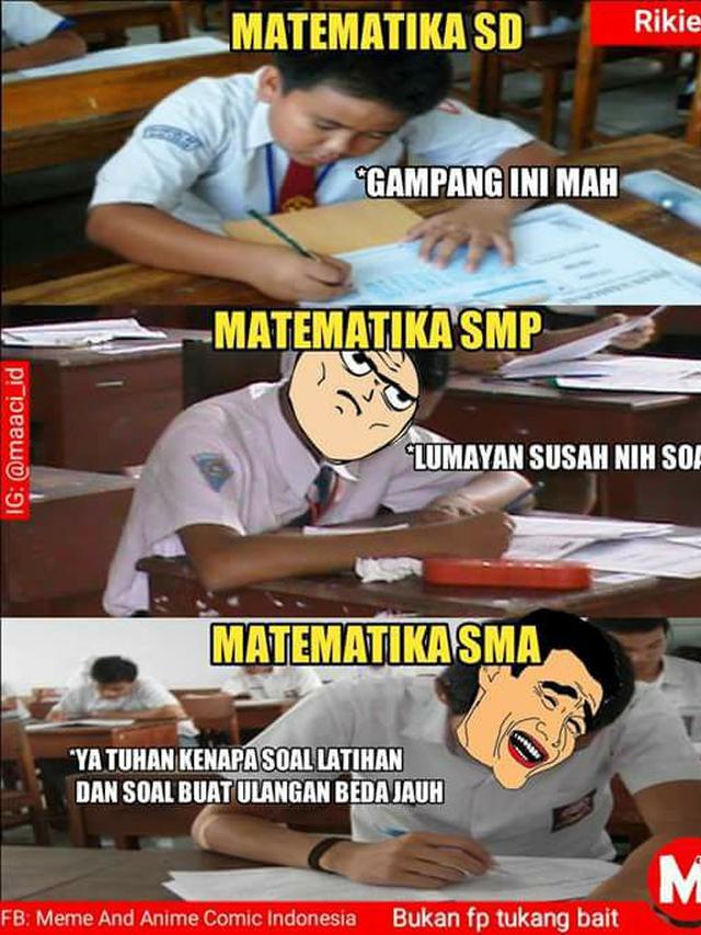 6 Meme Soal Ujian Lebih Sulit dari Tugas Harian Ini Kocak, Relate dengan Siswa