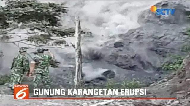 Gunung Karangetang Erupsi, warga Desa Batu Bulan di Sulawesi Selatan dievakuasi.