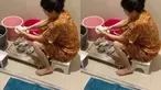Sarwendah memiliki sisi sederhana yang tak mengenal rasa gengsi. Istri Ruben Onsu ini memilih mencuci baju sendiri dengan tangan. Kesederhanaan Sarwendah yang tak manja ini banjir pujian warganet. (Liputan6.com/IG/sarwendah29)