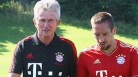 Franck Ribery memiliki hubungan yang dekat dengan Jupp Heynckes. (doc. Sky Sports)