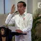 Presiden Joko Widodo memberikan sambutan saat membuka rapat kerja Kementerian Perdagangan 2020 di Istana Negara, Jakarta, Rabu (4/3/2020). Jokowi mengingatkan jajaran Kemendag agar segera mencari jalan keluar dari krisis yang disebabkan oleh virus corona (covid-19). (Liputan6.com/Faizal Fanani)