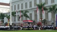 Kementerian Keuangan memperingati Hari Oeang ke-72 dengan menggelar upacara di Lapangan Kementerian Keuangan, Jakarta, Selasa (30/10/2018).