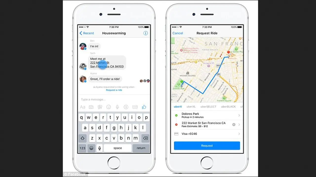 Pesan Taksi Online Bisa Pakai Facebook Messenger