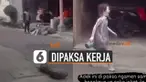 Kisah sedih terlihat saat bocah silver menangis di depan halaman rumah orang ketika dipaksa orang tuanya bekerja.