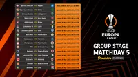 Jadwal dan Live Streaming Liga Europa Matchday 5 di Vidio, 24 dan 26 November 2021. (Sumber : dok. vidio.com)