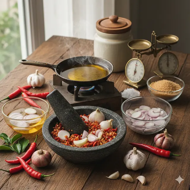 Sambal Matang vs Sambal Mentah, Mana yang Lebih Tahan Lama? (AI Generated)