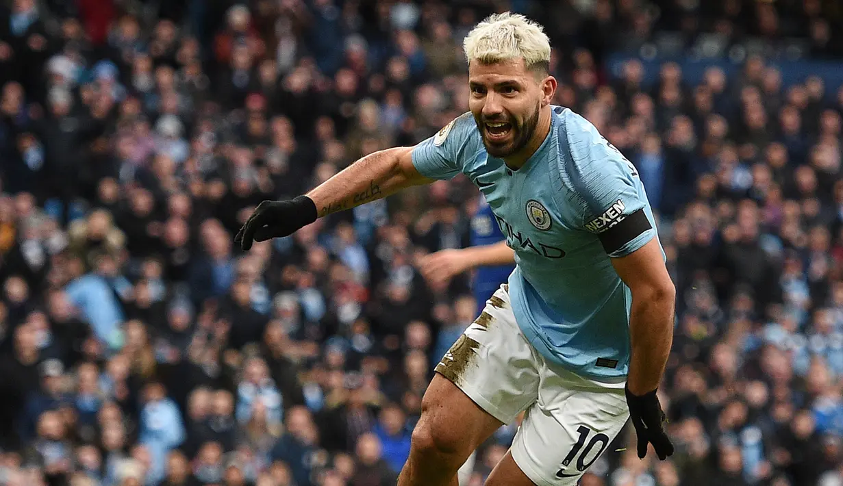6. Sergio Aguero (Manchester City) 6 gol. (AFP/ Oli Scarff).
