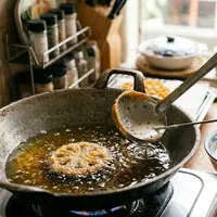 Membuat kembang goyang tanpa cetakan besi. [AI Generated]