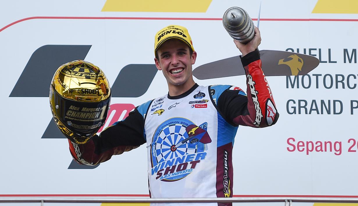 6. Alex Marquez (Repsol Honda) - 876 ribu Follower. (AFP/MOhd Rasfan)