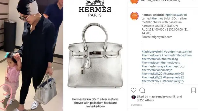 Syahrini Bawa Tas Hermes