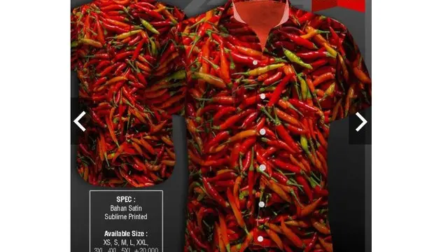 6 Potret Kemeja Motif Makanan Ini Nyeleneh Banget, Kocak