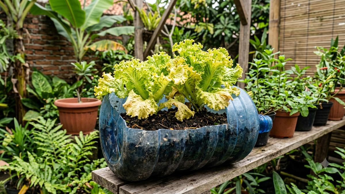 10 Kesalahan Menanam Selada di Galon Bekas yang Membuat Daun Cepat Menguning