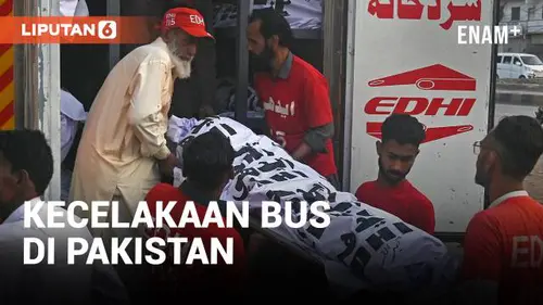 VIDEO: Hendak Rayakan Idul Fitri, 17 Peziarah Tewas dalam Kecelakaan Bus di Pakistan