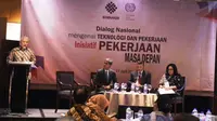 Dialog Nasional mengenai Teknologi dan Pekerjaan Inisiatif Pekerjaan Masa Depan yang digelar Kementerian Ketenagakerjaan RI.