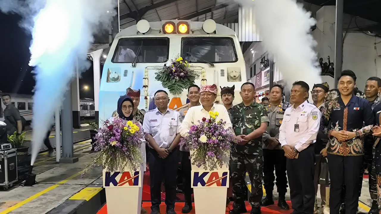 Kereta Api Ijen Ekpres relasi Banyuwangi- Malang resmi diluncurkan dari Stasiun Ketapang, Banyuwangi (Istimewa)