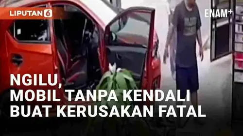 VIDEO: Bikin Ngilu, Mobil Mundur Tanpa Kendali dari Garasi Hingga Buat Kerusakan Fatal