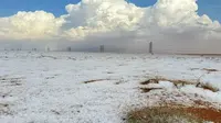 Arab Saudi Dilanda Hujan Salju, Suhu Turun hingga Minus 4 Derajat Celcius