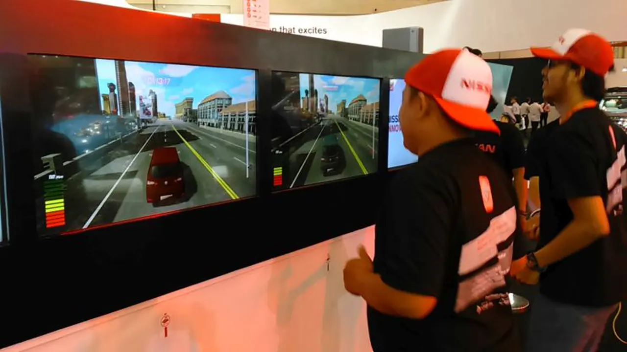 Permainan Atraktif dan Edukatif di Booth Nissan