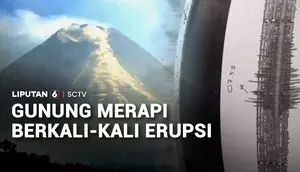 Gunung Merapi Berkali-kali Erupsi