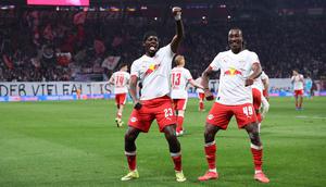 RB Leipzig memetik kemenangan besar dalam laga lanjutan Liga Jerman 2025/2026 saat menjamu TSG 1899 Hoffenheim pada Jumat (20/03/2026) waktu setempat. (AFP/Ronny Hartmann)
