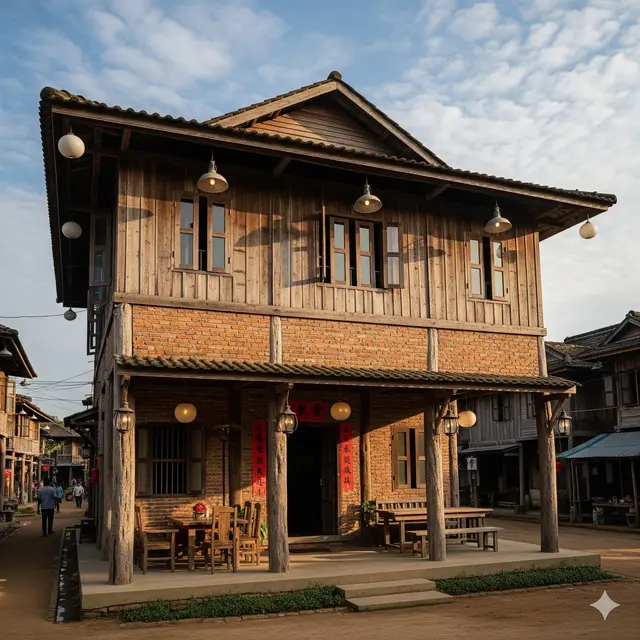 Rumah Panggung dengan Nuansa Rustic