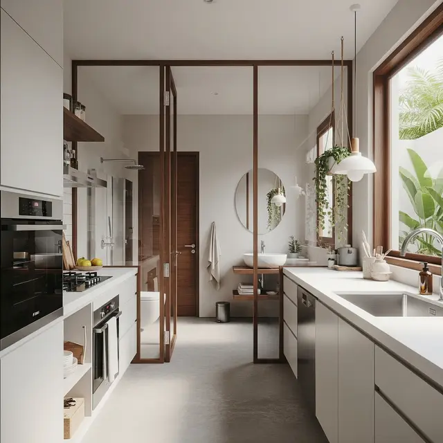 9 Desain Dapur Dekat Kamar Mandi, Estetis dan Fungsional