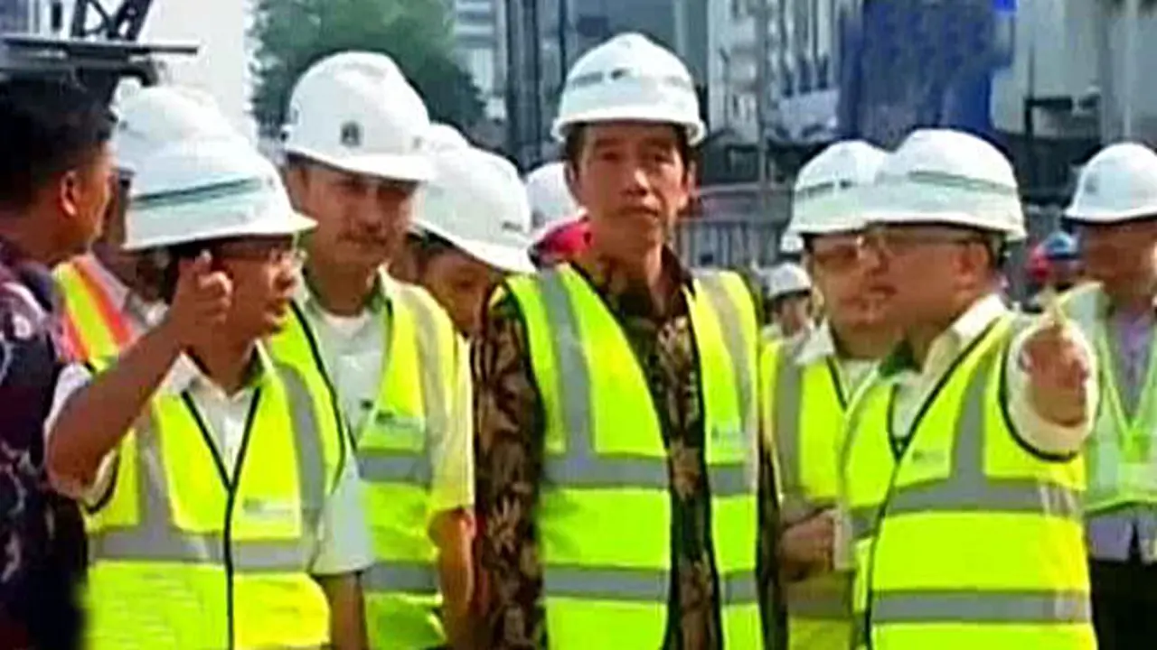(lip6siang) Jokowi Pantau MRT