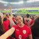 Yura Yunita nonton timnas di GBK