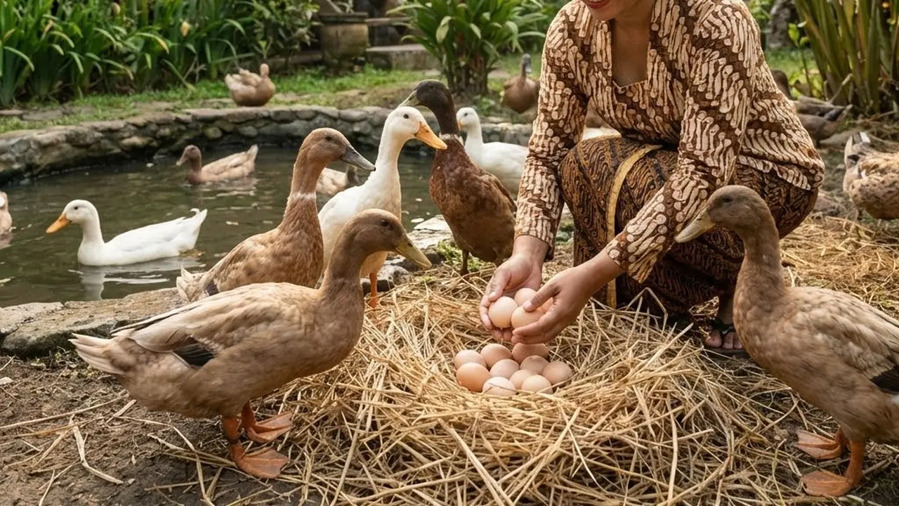 Beternak bebek di rumah (Gemini AI)