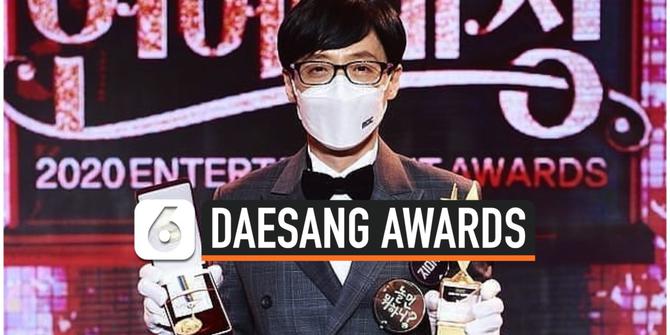 VIDEO: Yoo Jae Seok Menang Penghargaan Daesang dari MBC Entertainment Awards 2020