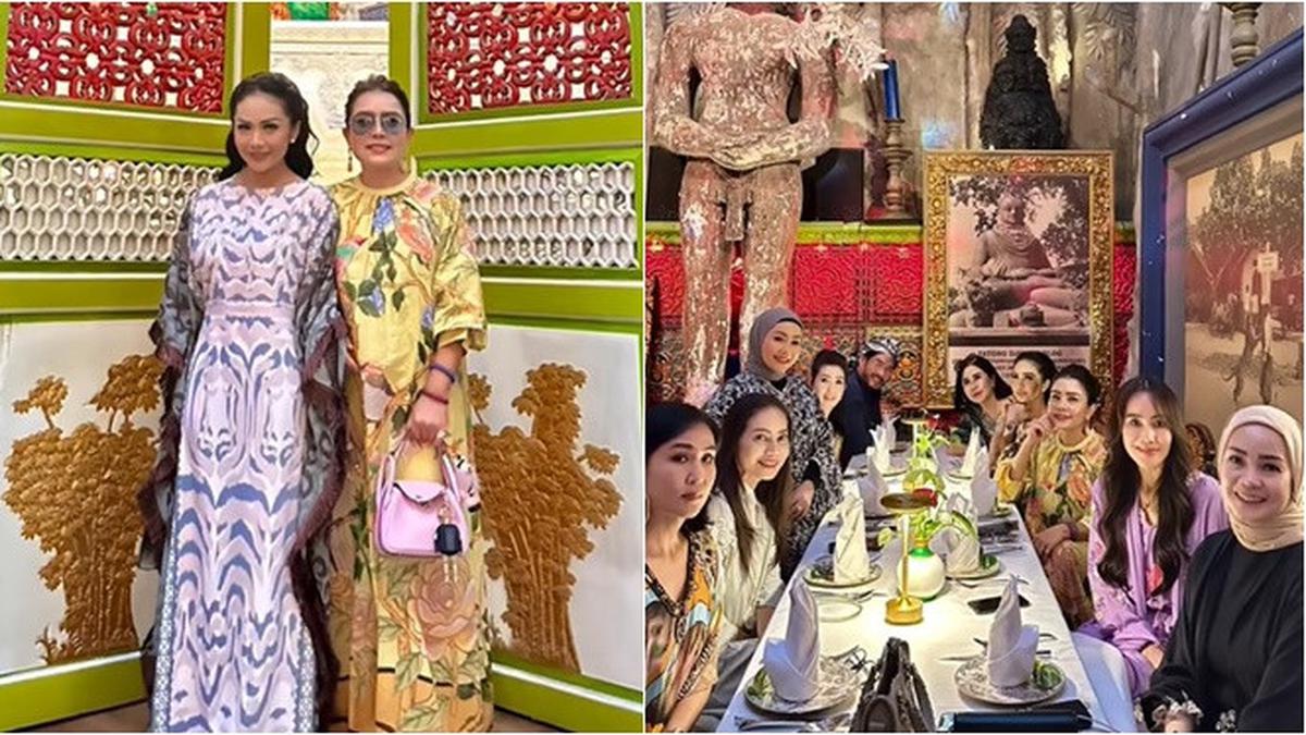 6 Potret Geng Arisan Kepompong Bukber, Gaya Glamor Krisdayanti hingga Mayangsari