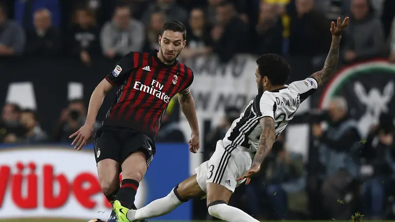 Bek AC Milan, De Sciglio saat tampil melawan Juventus