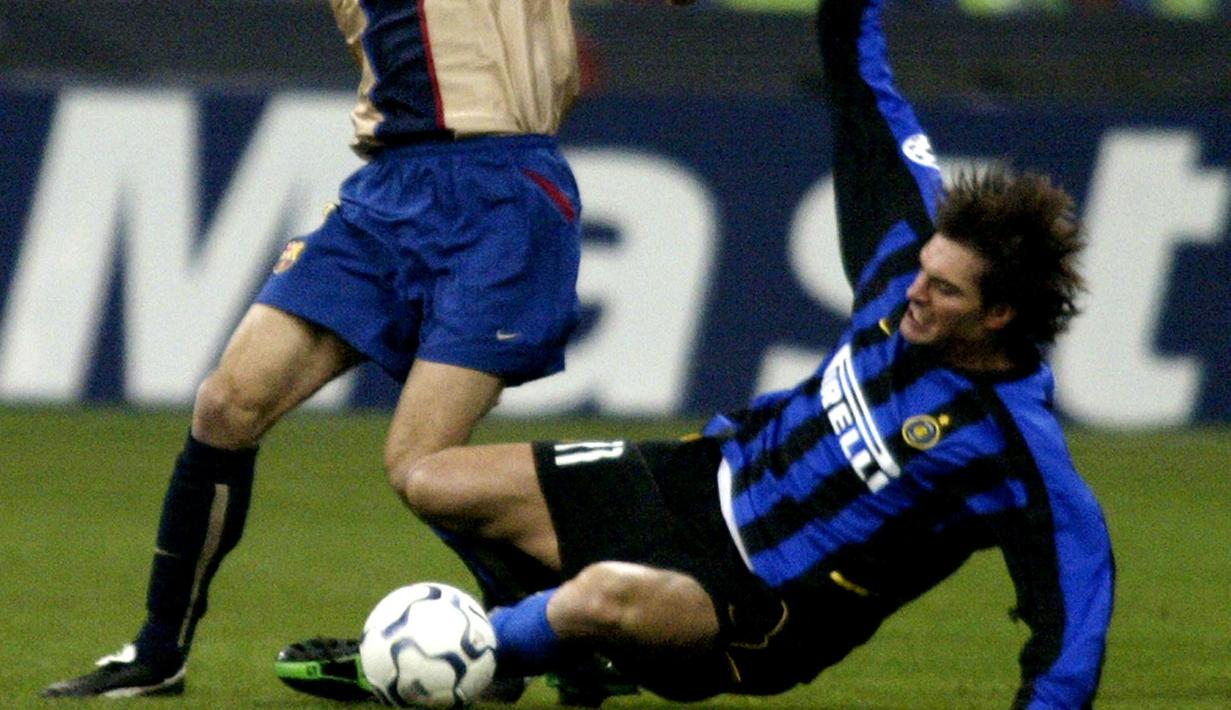 Andres Guglielminpietro - Pemain yang biasa disapa Guly ini pernah berseragam AC Milan dan mengantarkan I Rossoneri meraih scudetto 1998-1999. Pada 2001, pemain Argentina itu pindah ke Inter Milan sebagai bagian pertukaran dengan Brocchi. (AFP/Vincenzo Pinto)