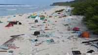 Pulau Henderson diperkirakan memiliki 17 ton sampah plastik yang tersebar di pantainya. (Jennifer Lavers)