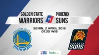Jadwal NBA, Golden State Warrior Vs Phoenix Suns. (Bola.com/Dody Iryawan)