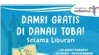 Asyik, Damri beri layanan gratis di Danau Toba selama liburan. (foto: dok. Kemenpar)