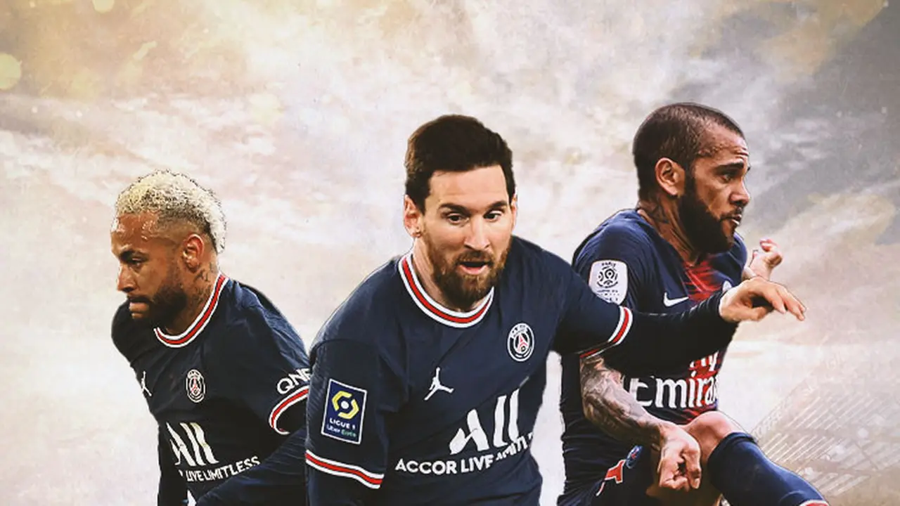 Ilustrasi - Neymar, Lionel Messi, Dani Alves