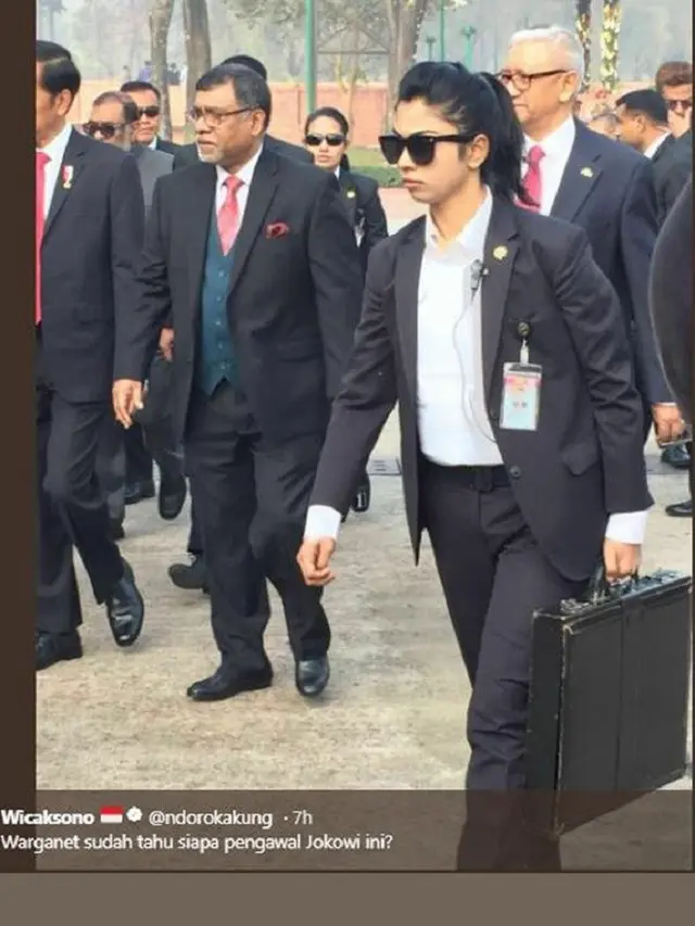 Paspampres cantik yang kawal Presiden RI Jokowi di Bangladesh (Twitter)