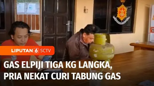 VIDEO: Gas Elpiji 3 Kg Langka, Seorang Pria di Nganjuk Nekat Curi Tabung Gas Temannya