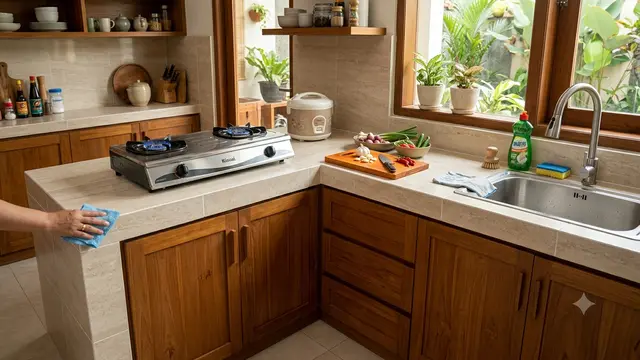 Material Meja Dapur yang Tidak Mudah Kusam, Bikin Tetap Terlihat Baru Model Keramik