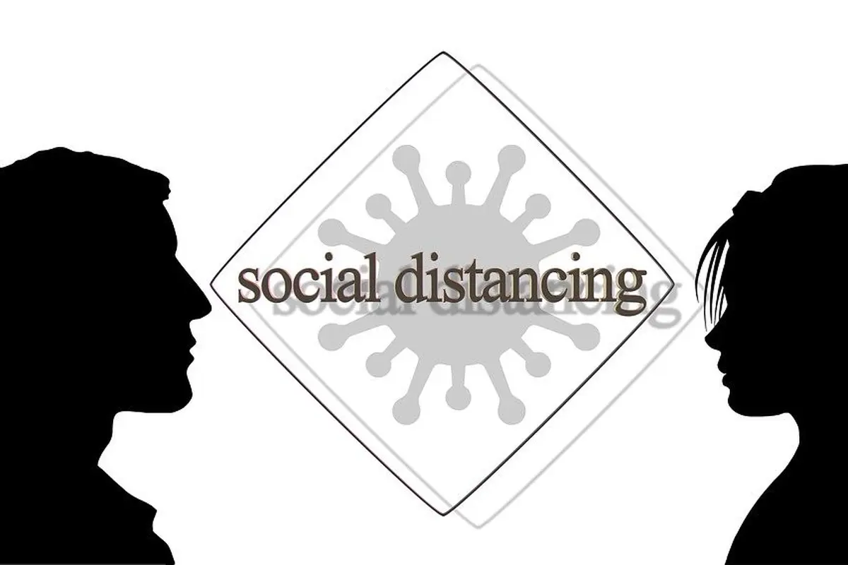 Ilustrasi Social Distancing