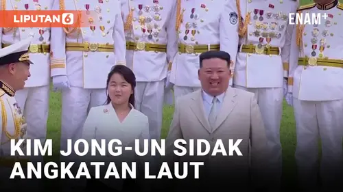 VIDEO: Ditemani Anaknya, Kim Jong-un Pantau Kekuatan Angkatan Laut Korea Utara