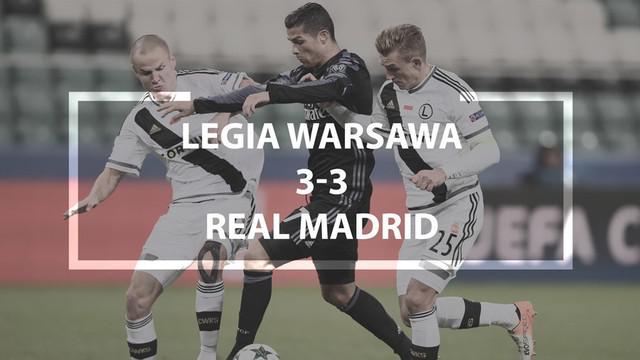 Video highlights matchday ke-4 Grup F Liga Champions antara Legia Warsawa melawan Real Madrid yang berakhir dengan skor 3-3.
