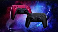 Tampilan warna baru midnight black dan cosmic red untuk kontroler PS5 DualSense. (Foto: Sony)