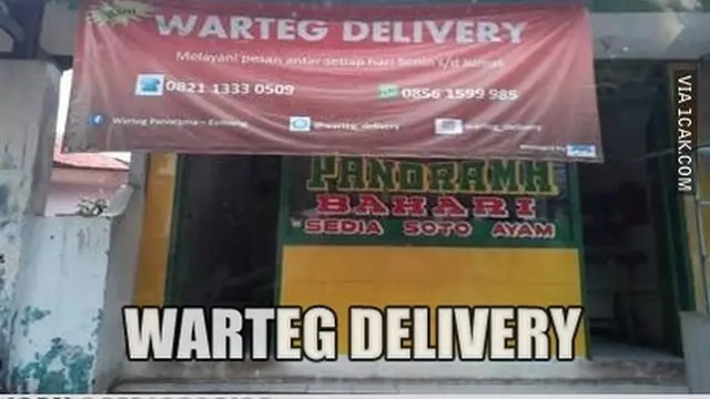6 Cara Promosi Warteg Ini Nyeleneh Banget, Bikin Tepuk Jidat