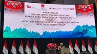 Peresmian penutupan perdagangan BEI Tahun 2021 oleh Menko Perekonomian RI Airlangga Hartarto, Kamis, (30/12/2021). (Foto: istimewa)